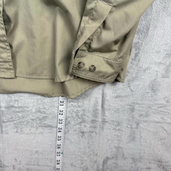 VTG Tilley Endurables Khaki Button-Up Shirt Made in Canada Women Size L Comfort - Picture 6 of 12